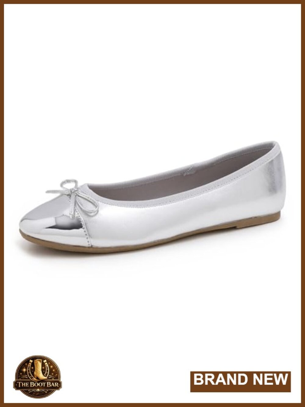 Women's Bow Tie Ballet Flat Slip On Round Toe Memory Foam Casual Shoe